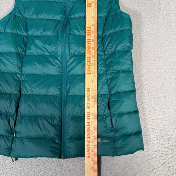 Eddie Bauer Vest Womens Medium Green Full Zip Down Puffer 650 Outdoor Winter - Picture 4 of 9